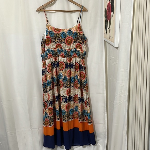 Maison Tara Spaghetti Strap Boho Floral Maxi Dress a187 - Picture 4 of 4